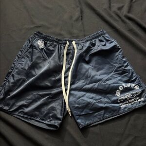 Darc Sport Navy Athletic Shorts with White Accents